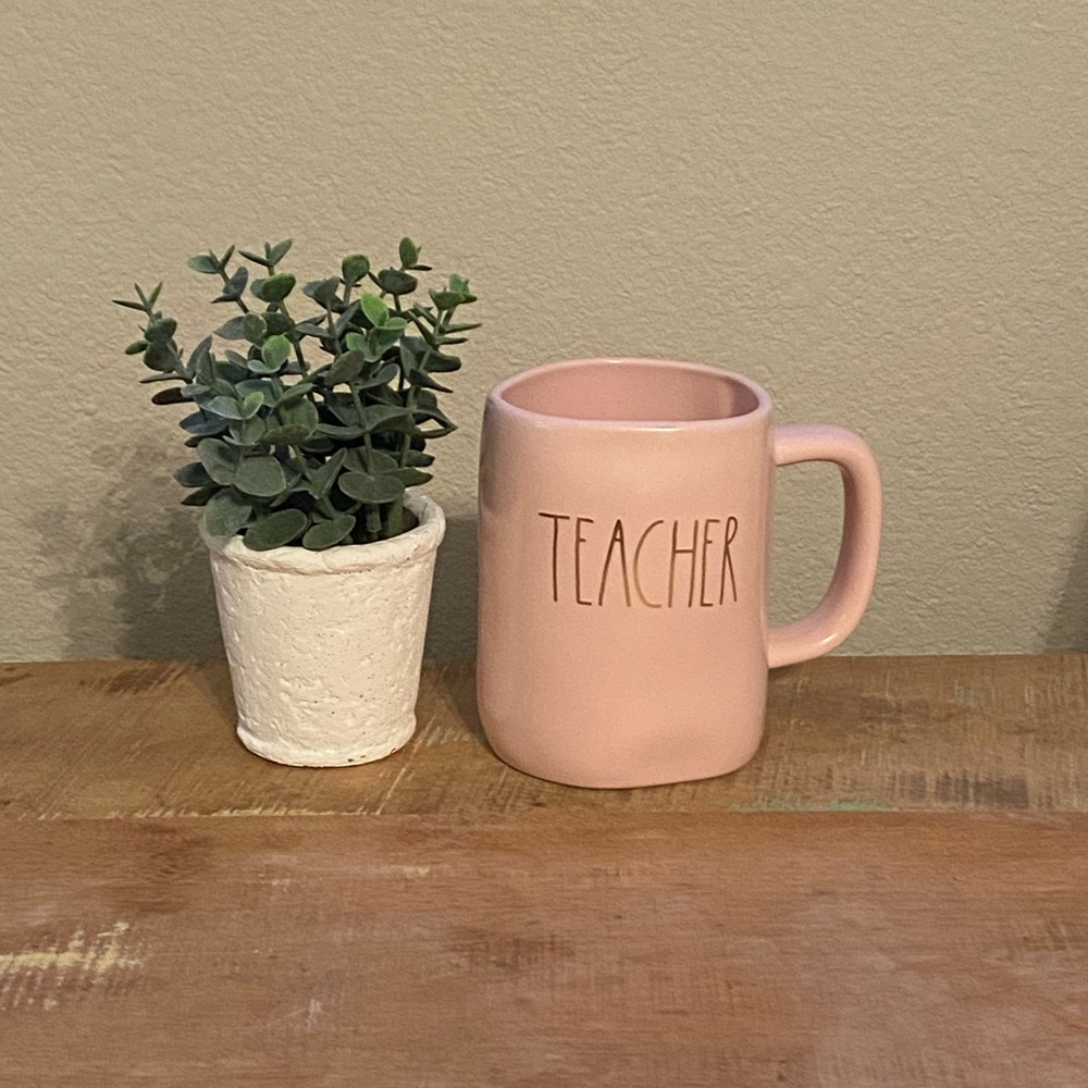 Rae Dunn PINK teacher mug